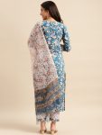 DESIGNER COTTON PRINT WORK TOP BOTTOM WITH DUPATTA CASUAL WEAR WHOLESALE PRICE ETHNIC GARMENT (27)