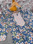 DESIGNER COTTON PRINT WORK TOP BOTTOM WITH DUPATTA CASUAL WEAR WHOLESALE PRICE ETHNIC GARMENT (27)