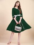 DESIGNER COTTON SIMPLE ONE PIECE GREEN