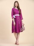 DESIGNER COTTON SIMPLE ONE PIECE PURPLE