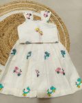 DESIGNER COTTON THREAD WORK KIDS SKIRT WITH TOP PARTY WEAR WHOLESALE PRICE ETHNIC GARMENT (1)