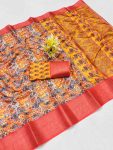 DESIGNER DOLA SILK DIGITAL PRINT WORK SAREE WITH UNSTITCHED BLOUSE FESTIVAL WEAR WHOLESALE PRICE ETHNIC GARMENT (6)