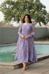 DESIGNER GEORGETTE DIGITAL PRINT WORK GOWN PANT WITH DUPATTA CASUAL WEAR WHOLESALE PRICE ETHNIC GARMENT (6)