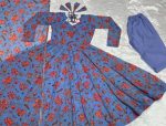 DESIGNER GEORGETTE DIGITAL PRINT WORK GOWN PANT WITH DUPATTA CASUAL WEAR WHOLESALE PRICE ETHNIC GARMENT (6)