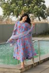DESIGNER GEORGETTE DIGITAL PRINT WORK GOWN PANT WITH DUPATTA CASUAL WEAR WHOLESALE PRICE ETHNIC GARMENT (6)