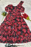 DESIGNER GEORGETTE DIGITAL PRINT WORK GOWN SAREE PARTY WEAR WHOLESALE PRICE ETHNIC GARMENT (3)