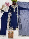 DESIGNER GEORGETTE EMBROIDERY DIAMOND WORK TOP BOTTOM WITH DUPATTA PARTY WEAR WHOLESALE PRICE ETHNIC GARMENT ‘ (8)