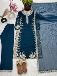 DESIGNER GEORGETTE EMBROIDERY DIAMOND WORK TOP BOTTOM WITH DUPATTA PARTY WEAR WHOLESALE PRICE ETHNIC GARMENT ‘ (14)