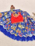 DESIGNER GEORGETTE EMBROIDERY SEQUENCE HAND WORK KIDS LEHENGA CHOLI WEDDING WEAR WHOLESALE PRICE ETHNIC GARMENT (4)