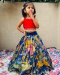 DESIGNER GEORGETTE EMBROIDERY SEQUENCE HAND WORK KIDS LEHENGA CHOLI WEDDING WEAR WHOLESALE PRICE ETHNIC GARMENT (4)