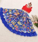 DESIGNER GEORGETTE EMBROIDERY SEQUENCE HAND WORK KIDS LEHENGA CHOLI WEDDING WEAR WHOLESALE PRICE ETHNIC GARMENT (4)