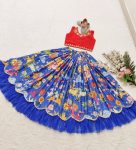 DESIGNER GEORGETTE EMBROIDERY SEQUENCE HAND WORK KIDS LEHENGA CHOLI WEDDING WEAR WHOLESALE PRICE ETHNIC GARMENT (4)