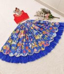 DESIGNER GEORGETTE EMBROIDERY SEQUENCE HAND WORK KIDS LEHENGA CHOLI WEDDING WEAR WHOLESALE PRICE ETHNIC GARMENT (4)