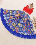 DESIGNER GEORGETTE EMBROIDERY SEQUENCE HAND WORK KIDS LEHENGA CHOLI WEDDING WEAR WHOLESALE PRICE ETHNIC GARMENT (4)