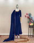 DESIGNER GEORGETTE EMBROIDERY SEQUENCE WORK ANARKALI GOWN BOTTOM WITH DUPATTA PARTY WEAR WHOLESALE PRICE ETHNIC GARMENT (4)