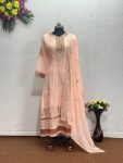 DESIGNER GEORGETTE EMBROIDERY SEQUENCE WORK GOWN WITH DUPATTA FESTIVAL WEAR WHOLESALE PRICE ETHNIC GARMENT (3)