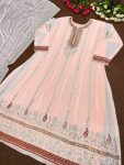 DESIGNER GEORGETTE EMBROIDERY SEQUENCE WORK GOWN WITH DUPATTA FESTIVAL WEAR WHOLESALE PRICE ETHNIC GARMENT (3)