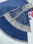 DESIGNER GEORGETTE EMBROIDERY SEQUENCE WORK TOP LEHENGA WITH DUPATTA FESTIVAL WEAR WHOLESALE PRICE ETHNIC GARMENT (5)