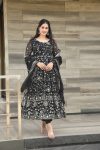 DESIGNER GEORGETTE EMBROIDERY WORK GOWN PANT WITH DUPATTA FESTIVAL WEAR WHOLESALE PRICE ETHNIC GARMENT (11)