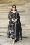 DESIGNER GEORGETTE EMBROIDERY WORK GOWN PANT WITH DUPATTA FESTIVAL WEAR WHOLESALE PRICE ETHNIC GARMENT (11)