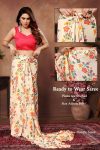 DESIGNER GEORGETTE PRINT WORK ONE MINUTE SAREE WITH UNSTITCHED BLOUSE CASUAL WEAR WHOLESALE PRICE ETHNIC GARMENT (44)