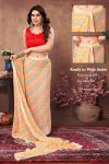 DESIGNER GEORGETTE PRINT WORK ONE MINUTE SAREE WITH UNSTITCHED BLOUSE CASUAL WEAR WHOLESALE PRICE ETHNIC GARMENT (47)