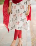 DESIGNER MUSLIN COTTON PRINT WORK TOP WITH DUPATTA CASUAL WEAR WHOLESALE PRICE ETHNIC GARMENT (7)