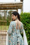 DESIGNER MUSLIN CROCHET PRINT WORK GOWN PANT WITH DUPATTA CASUAL WEAR WHOLESALE PRICE ETHNIC GARMENT (12)