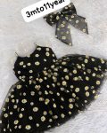 DESIGNER NET SUN FLOWER PRINT WORK KIDS FROCK WITH ATTACHED BOW PARTY WEAR WHOLESALE PRICE ETHNIC GARMENT (8)