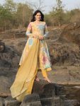 DESIGNER ORGANZA HAND WORK FOIL PRINTED GOWN BOTTOM WITH DUPATTA PARTY WEAR WHOLESALE PRICE ETHNIC GARMENT (3)