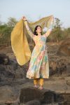 DESIGNER ORGANZA HAND WORK FOIL PRINTED GOWN BOTTOM WITH DUPATTA PARTY WEAR WHOLESALE PRICE ETHNIC GARMENT (3)