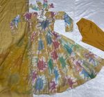 DESIGNER ORGANZA HAND WORK FOIL PRINTED GOWN BOTTOM WITH DUPATTA PARTY WEAR WHOLESALE PRICE ETHNIC GARMENT (3)