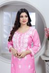 DESIGNER RAYON CHIKANKARI EMBROIDERY WORK KURTI WITH PENT OFFICE WEAR WHOLESALE PRICE ETHNIC GARMENT (4)