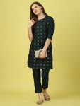 DESIGNER RAYON EMBROIDERY SEQUENCE WORK KURTI WITH PANT CASUAL WEAR WHOLESALE PRICE ETHNIC GARMENT (42)