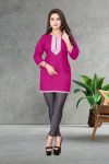 DESIGNER RAYON EMBROIDERY SEQUENCE WORK SHORT KURTI PARTY WEAR WHOLESALE PRICE ETHNIC GARMENT (2)