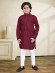 DESIGNER RAYON EMBROIDERY WORK KIDS KURTA PAJAMA FESTIVAL WEAR WHOLESALE PRICE ETHNIC GARMENT (4)