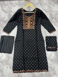 DESIGNER RAYON FOIL PRINT WORK KURTI PANT WITH DUPATTA CASUAL WEAR WHOLESALE PRICE ETHNIC GARMENT (5)