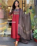 DESIGNER RAYON MIRROR WORK TOP PANT WITH DUPATTA CASUAL WEAR WHOLESALE PRICE ETHNIC GARMENT (2)