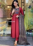 DESIGNER RAYON MIRROR WORK TOP PANT WITH DUPATTA CASUAL WEAR WHOLESALE PRICE ETHNIC GARMENT (2)