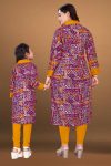 DESIGNER RAYON PRINTED TOP BOTTOM MOTHER DAUGHTER COMBO PARTY WEAR WHOLESALE PRICE ETHNIC GARMENT (3)