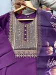 DESIGNER ROMAN SILK EMBROIDERY WORK TOP BOTTOM WITH DUPATTA PARTY WEAR WHOLESALE PRICE ETHNIC GARMENT (9)