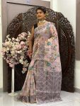 DESIGNER SILK DIGITAL PRINT WORK SAREE WITH UNSTITCHED BLOUSE CASUAL WEAR WHOLESALE PRICE ETHNIC GARMENT (6)