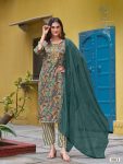 DESIGNER SILK EMBROIDERY AND PRINT WORK TOP PANT WITH DUPATTA CASUAL WEAR WHOLESALE PRICE ETHNIC GARMENT (10)