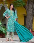 DESIGNER SILK EMBROIDERY AND PRINT WORK TOP PANT WITH DUPATTA CASUAL WEAR WHOLESALE PRICE ETHNIC GARMENT (5)