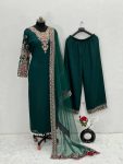 DESIGNER SILK EMBROIDERY SEQUENCE WORK TOP PALAZZO WITH DUPATTA FESTIVAL WEAR WHOLESALE PRICE ETHNIC GARMENT (3)