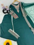 DESIGNER SILK EMBROIDERY SEQUENCE WORK TOP PALAZZO WITH DUPATTA FESTIVAL WEAR WHOLESALE PRICE ETHNIC GARMENT (3)