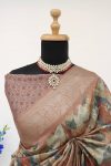 DESIGNER SILK FLORAL AND DIGITAL PRINT WORK SAREE WITH UNSTITCHED BLOUSE PARTY WEAR WHOLESALE PRICE ETHNIC GARMENT (15)