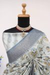 DESIGNER SILK FLORAL AND DIGITAL PRINT WORK SAREE WITH UNSTITCHED BLOUSE PARTY WEAR WHOLESALE PRICE ETHNIC GARMENT (10)