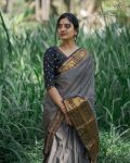 FANCY BANARASI SILK BROCADE WITH ZARI WORK SAREE WITH UNSTITCHED BLOUSE FESTIVAL WEAR WHOLESALE PRICE ETHNIC GARMENT (4)