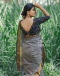 FANCY BANARASI SILK BROCADE WITH ZARI WORK SAREE WITH UNSTITCHED BLOUSE FESTIVAL WEAR WHOLESALE PRICE ETHNIC GARMENT (4)
